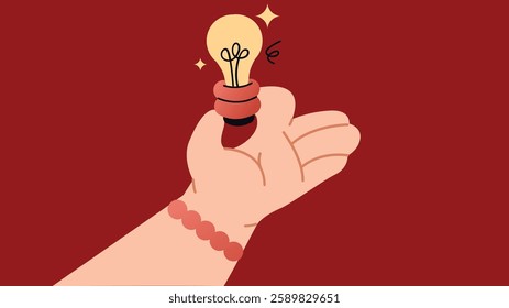 illustration of a light bulb symbolizing idea generation, radiating light to represent inspiration and creativity