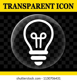 Illustration of light bulb vector circle icon
