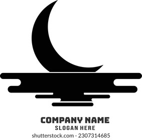 Illustration of the light moon vector design 
