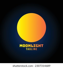 Illustration of the light moon vector design 