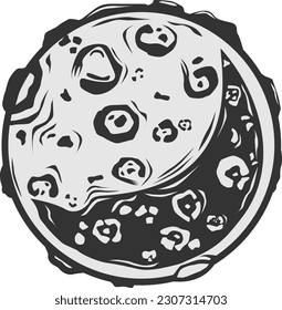 Illustration of the light moon vector design 