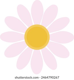 illustration of a light pink marguerite