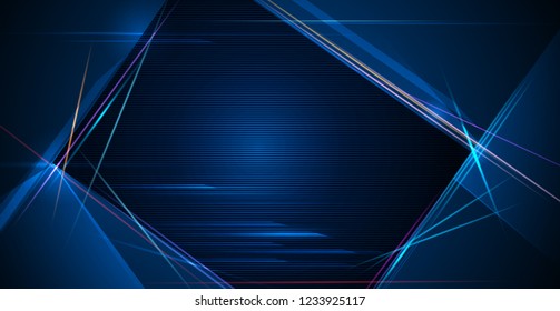 Illustration of light ray, stripe line with blue light, speed motion background.
Vector design abstract, science, futuristic, energy, modern digital technology concept for wallpaper, banner background