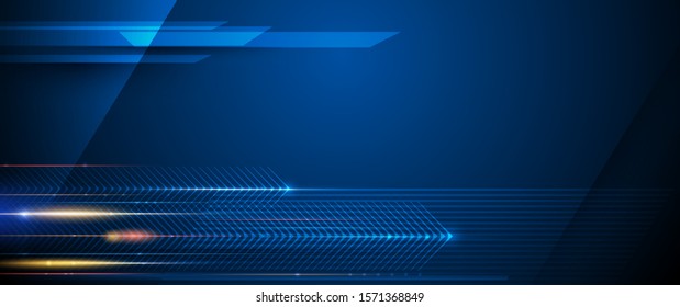 Illustration of light ray, stripe line with blue light, speed motion background. Vector design abstract, science, futuristic, energy, modern digital technology concept for wallpaper, banner background