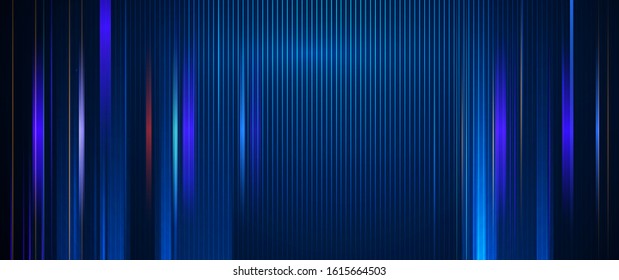 Illustration of light ray, stripe line with blue light, speed motion background. Vector design abstract, science, futuristic, energy, modern digital technology concept for wallpaper, banner background