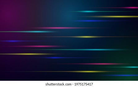 Illustration of light ray, stripe line with blue light, speed motion background. Vector design abstract, science, futuristic, energy, modern digital technology concept for background