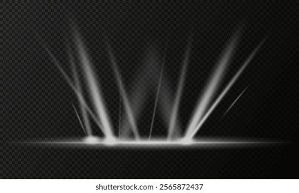 Illustration of light rays coming from one source	