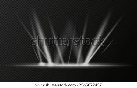 Illustration of light rays coming from one source	