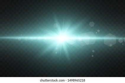 Illustration of the light of a star vector for a beautiful image on a transparent background, with glare and beautiful shine