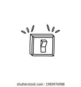 illustration of light switch, hand drawn style. vector illustration.
