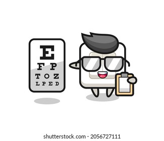 Illustration of light switch mascot as an ophthalmology , cute style design for t shirt, sticker, logo element