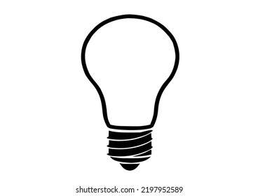 Illustration of Lightbulb, on white