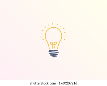 Illustration mit einer Glühbirne als Symbol einer Idee