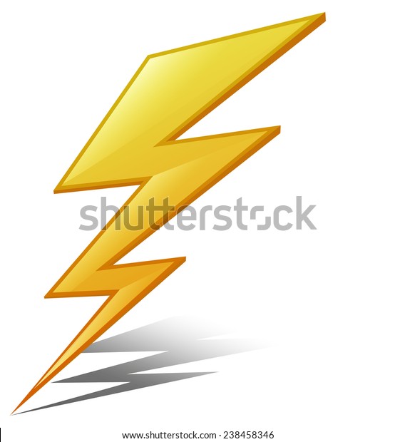 Illustration Lightening Strike Stock Vector (Royalty Free) 238458346