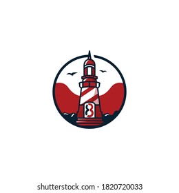 Illustration of the lighthouse are attractive and coherent , very suitable to be used as logos and icons also can be a element of design extra on the design you