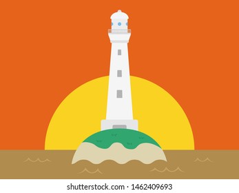 Illustration of a lighthouse building