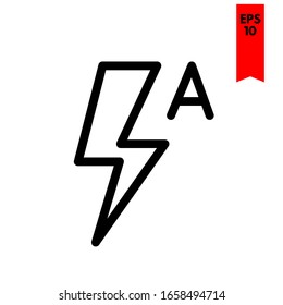 ilustración de icono plano de relámpago