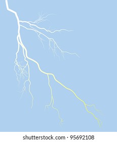 illustration with lightning isolated on blue background