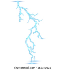 Illustration with lightning isolated on white background. EPS 10 vector file included