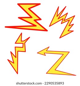 illustration of lightning on a white background
