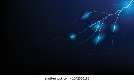Illustration lightning and thunderbolt glow and sparkle effect.