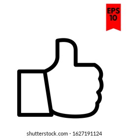 illustration of like flat icon