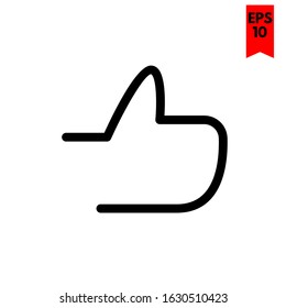 illustration of like flat icon