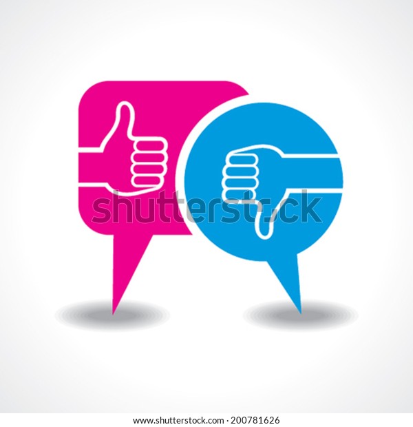 Illustration Like Unlike Symbol Message Bubble Stock Vector (Royalty