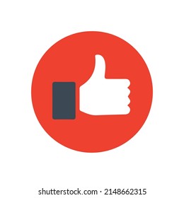 The illustration of a liking icon by lifting the thumb is very suitable for websites, applications, apps and more