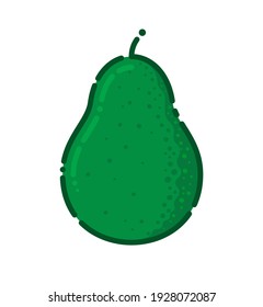 Illustration line art of avocado. Vector illustration