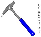 Illustration or line art of a geological hammer igneous rock