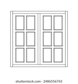 The Illustration of Line Art Window