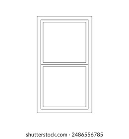 The Illustration of Line Art Window