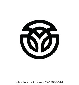 Illustration Line Cirlce Logo Or Icon. EPS 10