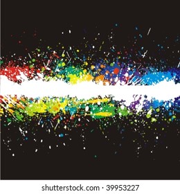 Illustration Line Color Paint Splashes On Stock Vector (Royalty Free ...