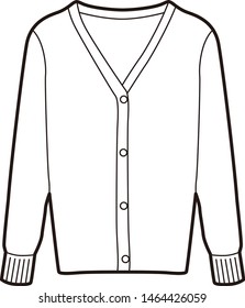 Illustration of line drawing clothes.