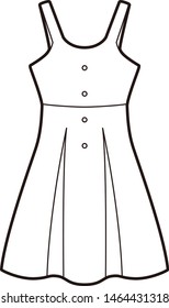 Illustration of line drawing clothes.