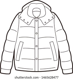 Illustration of line drawing clothes.
