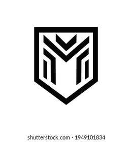 Anfangsbuchstabe M Logo oder Symbol der Illustrationslinie. EPS10