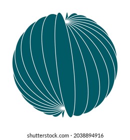 Illustration of line of logitude vector graphic design.