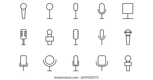 Illustration eines Line-Mik-Icon-Pakets