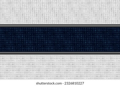 illustration line of the spiritual symbol pattern on grey and black background.