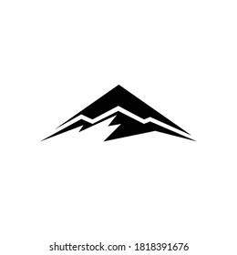 Ilustración con vector de montañas alineadas, puede utilizarse para diseños de logotipos e iconos