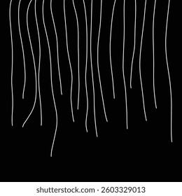 illustration of lines hanging down with black background
