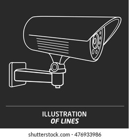 illustration of the lines surveillance camera