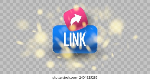 The illustration is a link to go to. Elements for the design. Modern vector graphics. The blue button.
