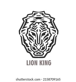 illustration lion animal logo icon