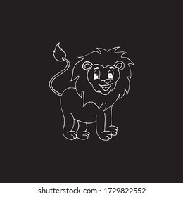 illustration of Lion cartoon. Vector.