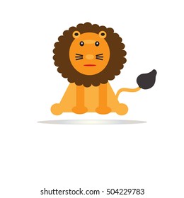 illustration of Lion cartoon.Vector
