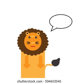 illustration of Lion cartoon.Vector